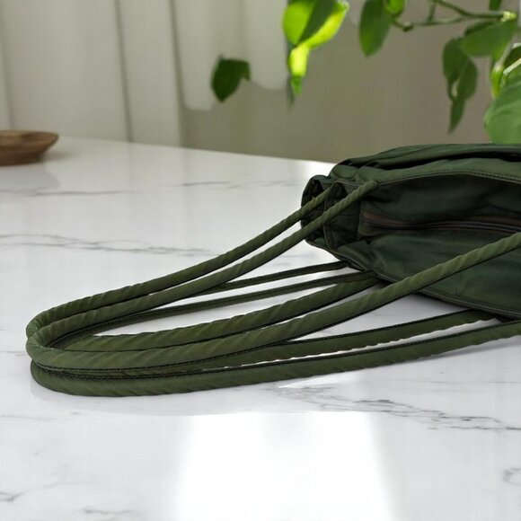Prada Green Bolsa Nylon Tote Bag w/ Authentication Card - Picture 6 of 11